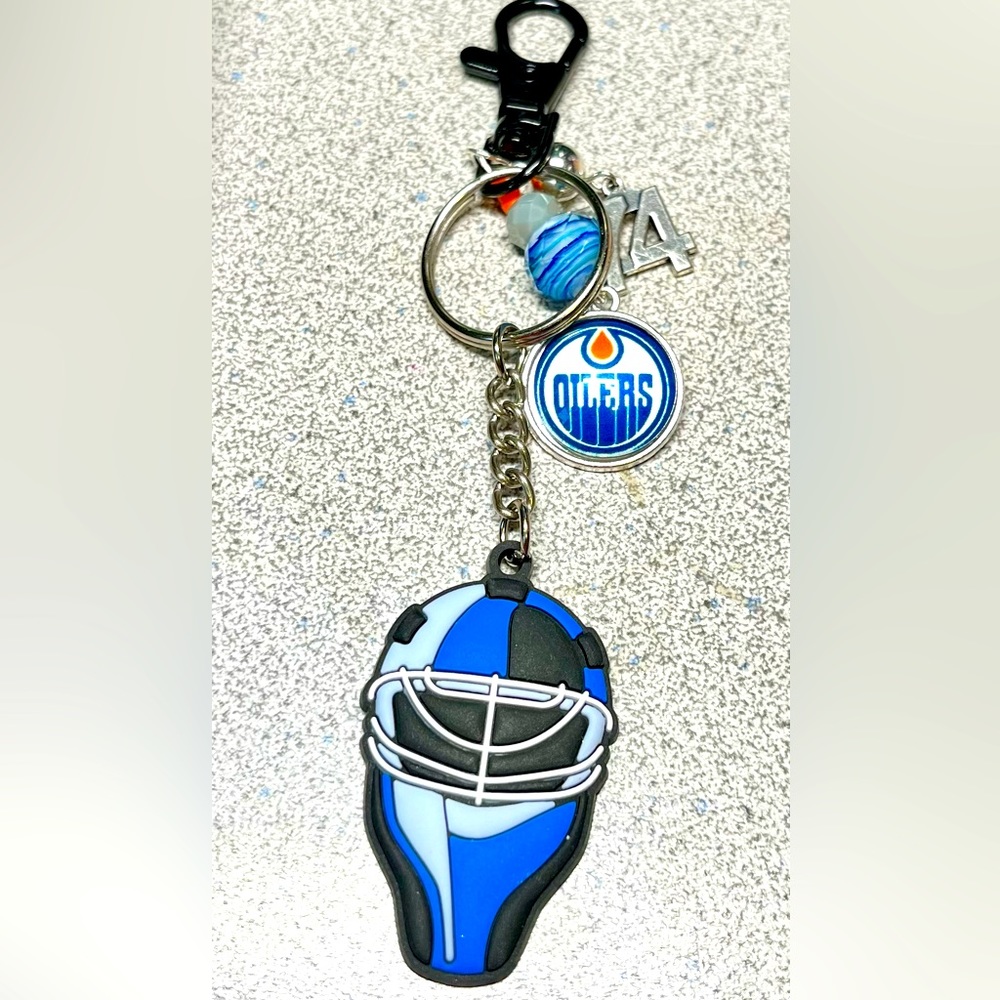 #74 Skinner -Goalie oilers keychain